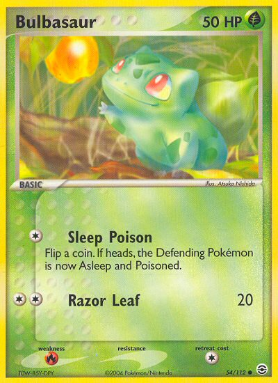 Bulbasaur (54/112) [EX: FireRed & LeafGreen] - Card Brawlers | Quebec | Canada | Yu-Gi-Oh!