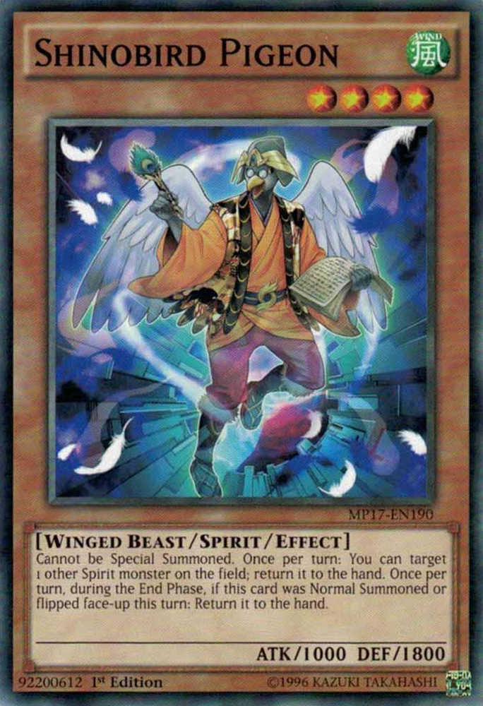 Shinobird Pigeon [MP17-EN190] Common - Card Brawlers | Quebec | Canada | Yu-Gi-Oh!