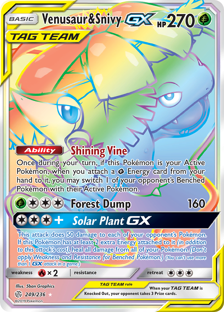 Venusaur & Snivy GX (249/236) [Sun & Moon: Cosmic Eclipse] - Card Brawlers | Quebec | Canada | Yu-Gi-Oh!