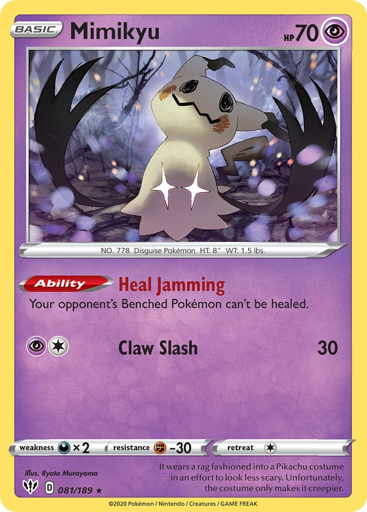 Mimikyu (081/189) (Cosmos Holo) [Sword & Shield: Darkness Ablaze] - Card Brawlers | Quebec | Canada | Yu-Gi-Oh!