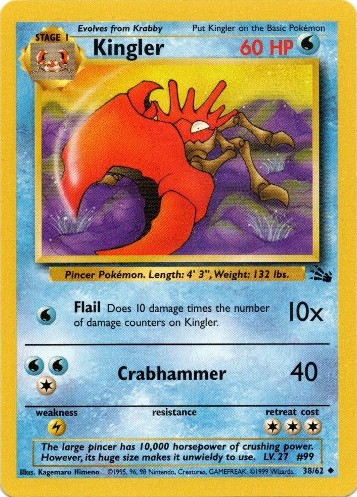 Kingler (38/62) [Fossil Unlimited] - Card Brawlers | Quebec | Canada | Yu-Gi-Oh!