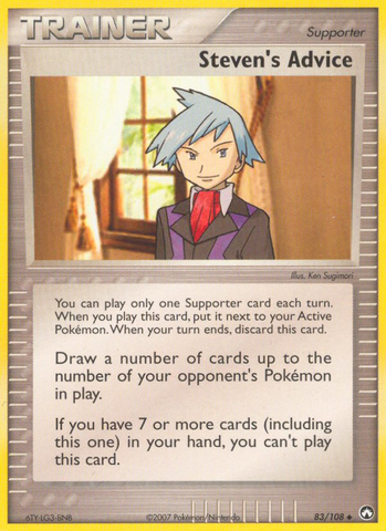 Steven's Advice (83/108) [EX: Power Keepers] - Card Brawlers | Quebec | Canada | Yu-Gi-Oh!