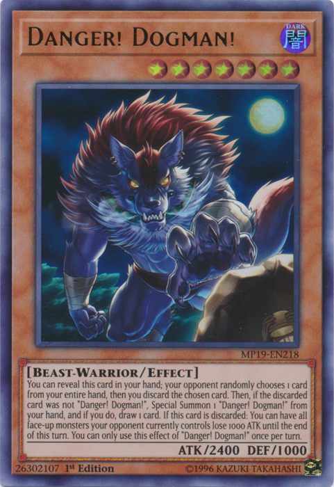 Danger! Dogman! [MP19-EN218] Ultra Rare - Card Brawlers | Quebec | Canada | Yu-Gi-Oh!