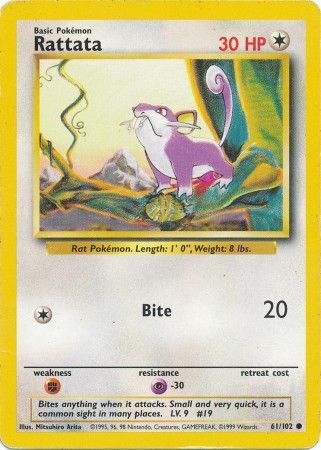 Rattata (61/102) [Base Set Unlimited] - Card Brawlers | Quebec | Canada | Yu-Gi-Oh!