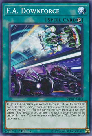 F.A. Downforce [MP18-EN094] Common - Card Brawlers | Quebec | Canada | Yu-Gi-Oh!