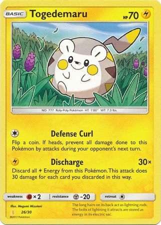 Togedemaru (26/30) [Sun & Moon: Trainer Kit - Alolan Raichu] - Card Brawlers | Quebec | Canada | Yu-Gi-Oh!