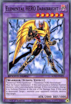 Elemental HERO Darkbright [SGX1-ENA25] Common - Card Brawlers | Quebec | Canada | Yu-Gi-Oh!