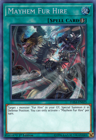 Mayhem Fur Hire [DASA-EN025] Secret Rare - Yu-Gi-Oh! - Card Brawlers | Quebec | Canada |