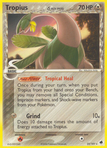 Tropius (23/101) (Delta Species) [EX: Dragon Frontiers] - Card Brawlers | Quebec | Canada | Yu-Gi-Oh!