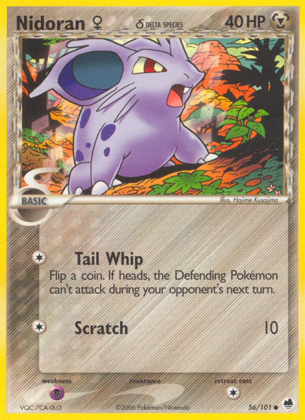 Nidoran (56/101) (Female) (Delta Species) [EX: Dragon Frontiers] - Card Brawlers | Quebec | Canada | Yu-Gi-Oh!