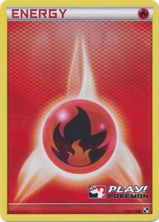 Fire Energy (106/114) (Play Pokemon Promo) [Black & White: Base Set] - Card Brawlers | Quebec | Canada | Yu-Gi-Oh!