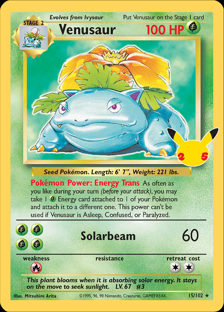 Venusaur (15/102) [Celebrations: 25th Anniversary - Classic Collection] - Card Brawlers | Quebec | Canada | Yu-Gi-Oh!