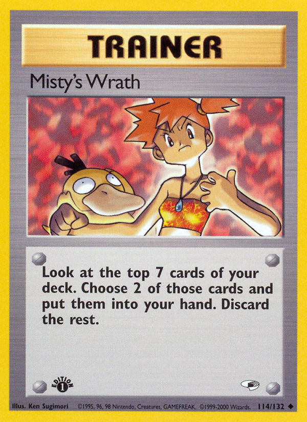 Misty's Wrath (114/132) [Gym Heroes 1st Edition] - Card Brawlers | Quebec | Canada | Yu-Gi-Oh!