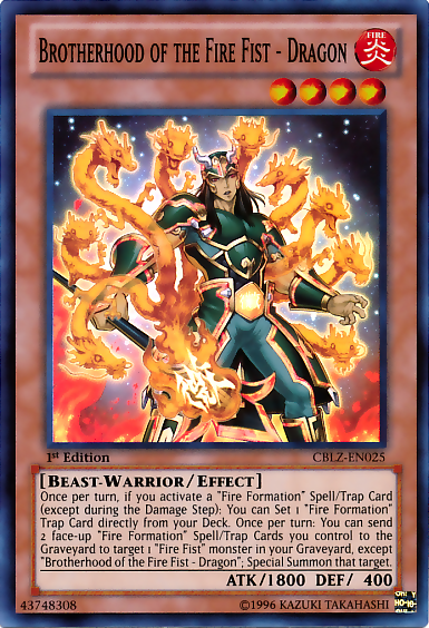 Brotherhood of the Fire Fist - Dragon [CBLZ-EN025] Super Rare - Card Brawlers | Quebec | Canada | Yu-Gi-Oh!