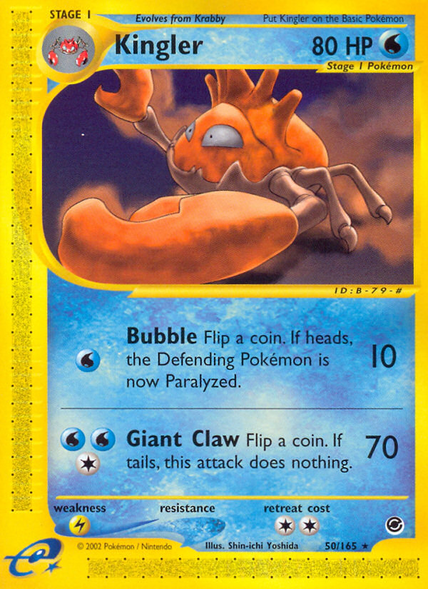 Kingler (50/165) [Expedition: Base Set] - Card Brawlers | Quebec | Canada | Yu-Gi-Oh!