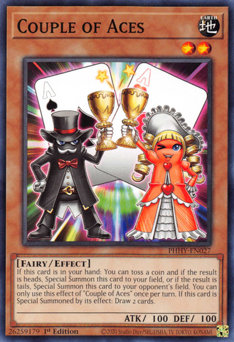 Couple of Aces [PHHY-EN027] Common - Card Brawlers | Quebec | Canada | Yu-Gi-Oh!
