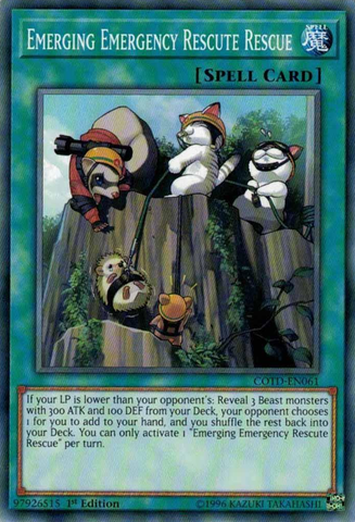 Emerging Emergency Rescute Rescue [COTD-EN061] Common - Yu-Gi-Oh! - Card Brawlers | Quebec | Canada |