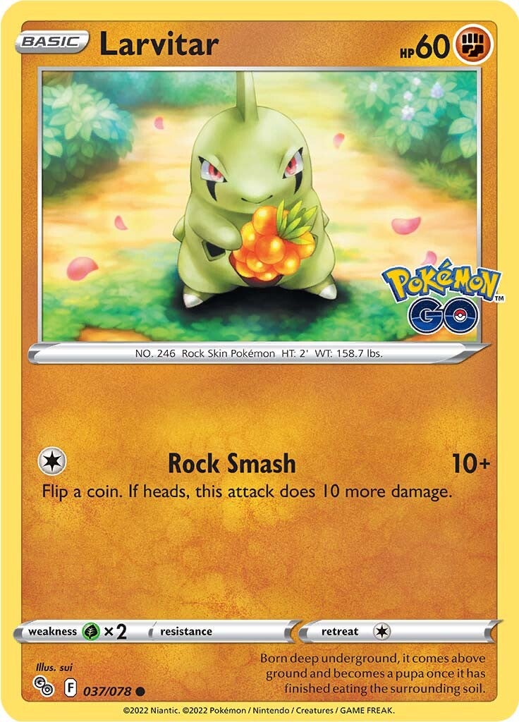 Larvitar (037/078) [Pokémon GO] - Card Brawlers | Quebec | Canada | Yu-Gi-Oh!