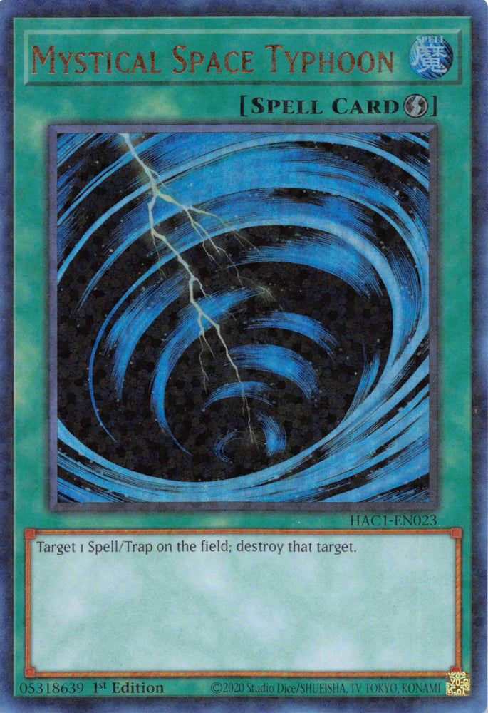 Mystical Space Typhoon (Duel Terminal) [HAC1-EN023] Parallel Rare - Card Brawlers | Quebec | Canada | Yu-Gi-Oh!