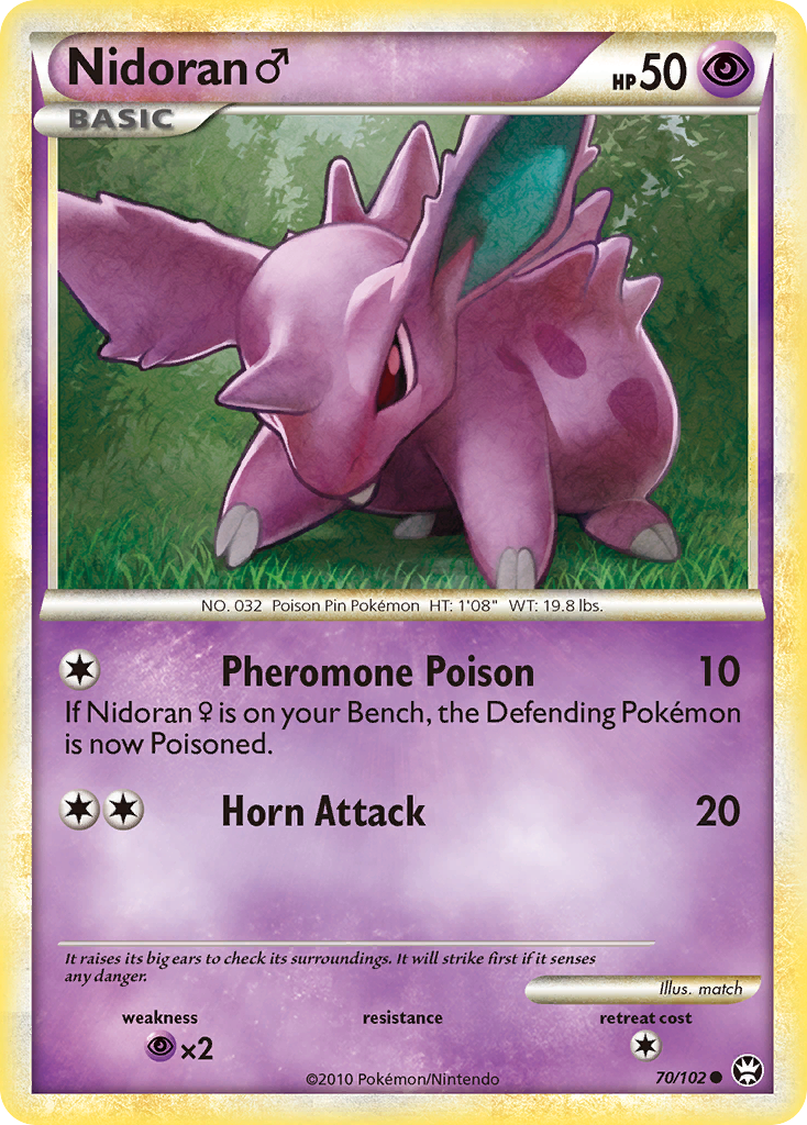 Nidoran (70/102) (Male) [HeartGold & SoulSilver: Triumphant] - Card Brawlers | Quebec | Canada | Yu-Gi-Oh!
