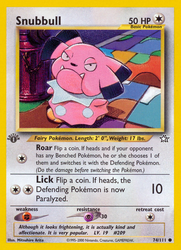 Snubbull (74/111) [Neo Genesis 1st Edition] - Card Brawlers | Quebec | Canada | Yu-Gi-Oh!