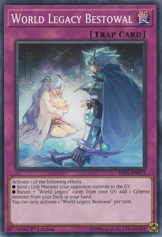 World Legacy Bestowal [RIRA-EN074] Common - Card Brawlers | Quebec | Canada | Yu-Gi-Oh!