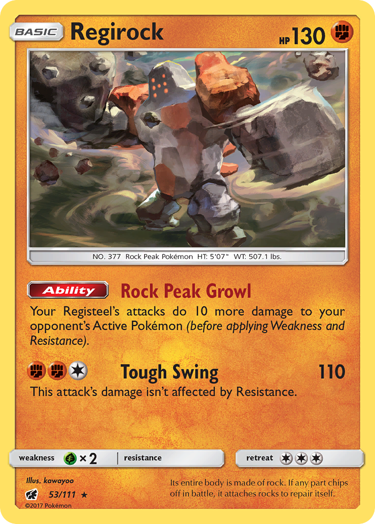 Regirock (53/111) [Sun & Moon: Crimson Invasion] - Card Brawlers | Quebec | Canada | Yu-Gi-Oh!