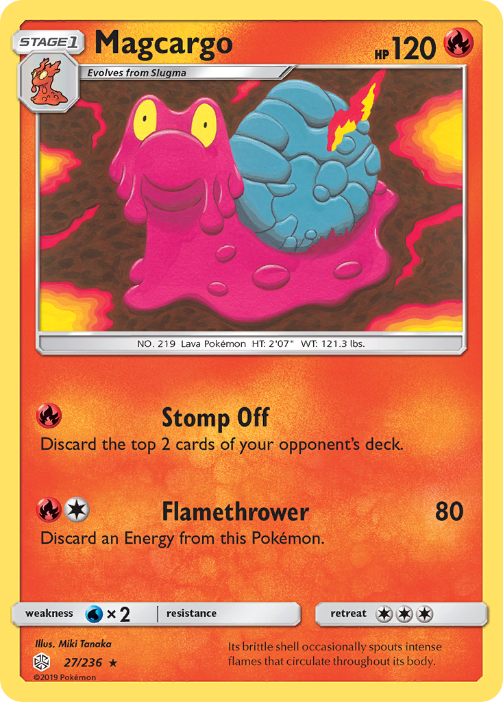 Magcargo (27/236) [Sun & Moon: Cosmic Eclipse] - Card Brawlers | Quebec | Canada | Yu-Gi-Oh!