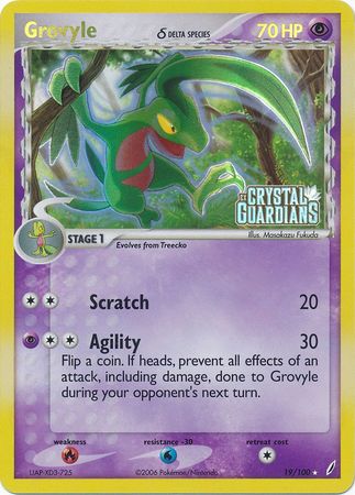 Grovyle (19/100) (Delta Species) (Stamped) [EX: Crystal Guardians] - Card Brawlers | Quebec | Canada | Yu-Gi-Oh!