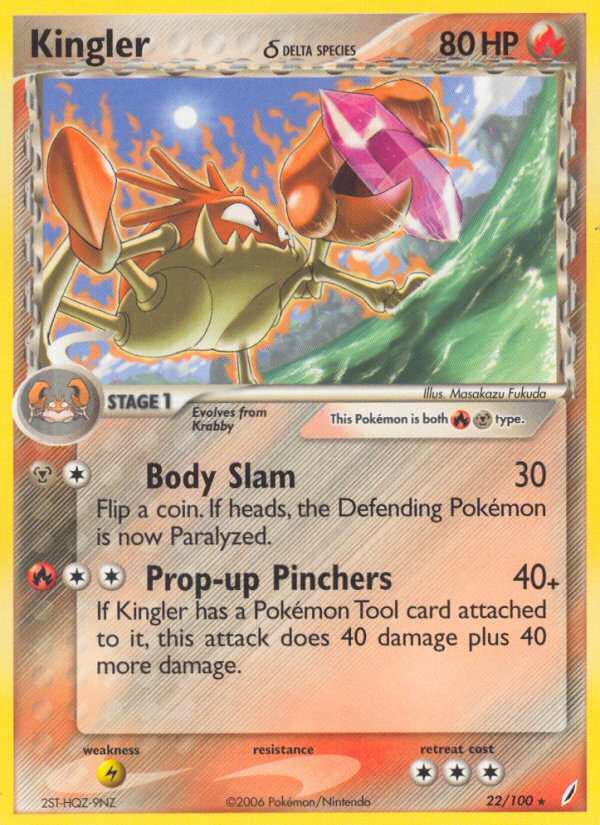 Kingler (22/100) (Delta Species) [EX: Crystal Guardians] - Card Brawlers | Quebec | Canada | Yu-Gi-Oh!