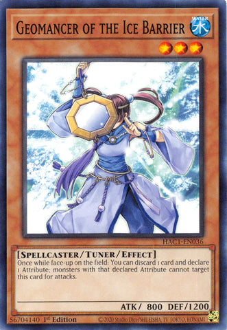 Geomancer of the Ice Barrier (Duel Terminal) [HAC1-EN036] Parallel Rare - Card Brawlers | Quebec | Canada | Yu-Gi-Oh!