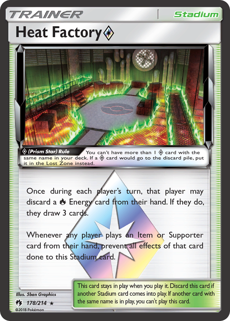 Heat Factory (178/214) (Prism Star) [Sun & Moon: Lost Thunder] - Card Brawlers | Quebec | Canada | Yu-Gi-Oh!