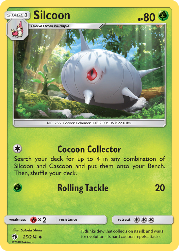 Silcoon (25/214) [Sun & Moon: Lost Thunder] - Card Brawlers | Quebec | Canada | Yu-Gi-Oh!