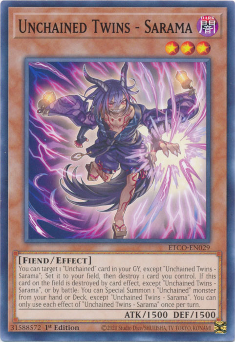 Unchained Twins - Sarama [ETCO-EN029] Common - Card Brawlers | Quebec | Canada | Yu-Gi-Oh!