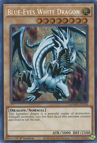 Blue-Eyes White Dragon [MAMA-EN104] Ultra Pharaoh's Rare - Card Brawlers | Quebec | Canada | Yu-Gi-Oh!