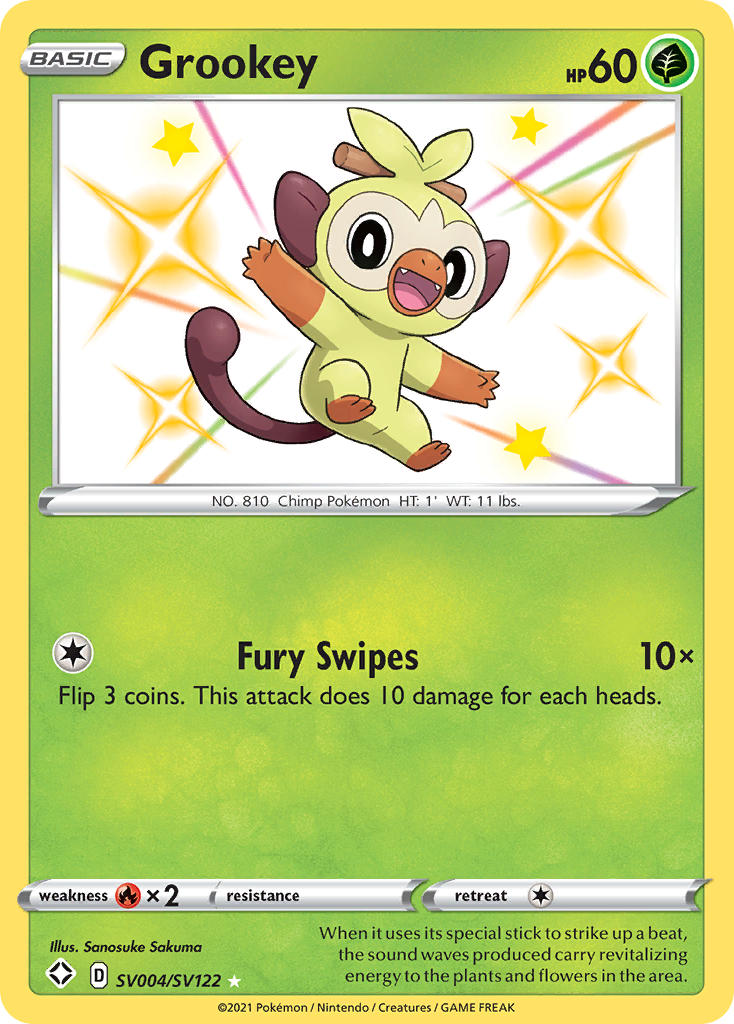 Grookey (SV004/SV122) [Sword & Shield: Shining Fates] - Card Brawlers | Quebec | Canada | Yu-Gi-Oh!