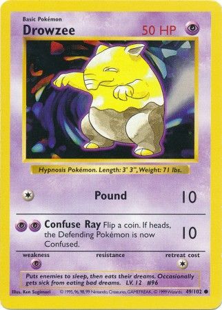 Drowzee (49/102) [Base Set Shadowless Unlimited] - Card Brawlers | Quebec | Canada | Yu-Gi-Oh!