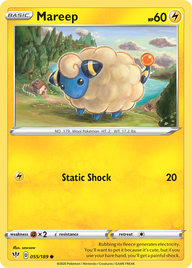 Mareep (055/189) [Sword & Shield: Darkness Ablaze] - Card Brawlers | Quebec | Canada | Yu-Gi-Oh!