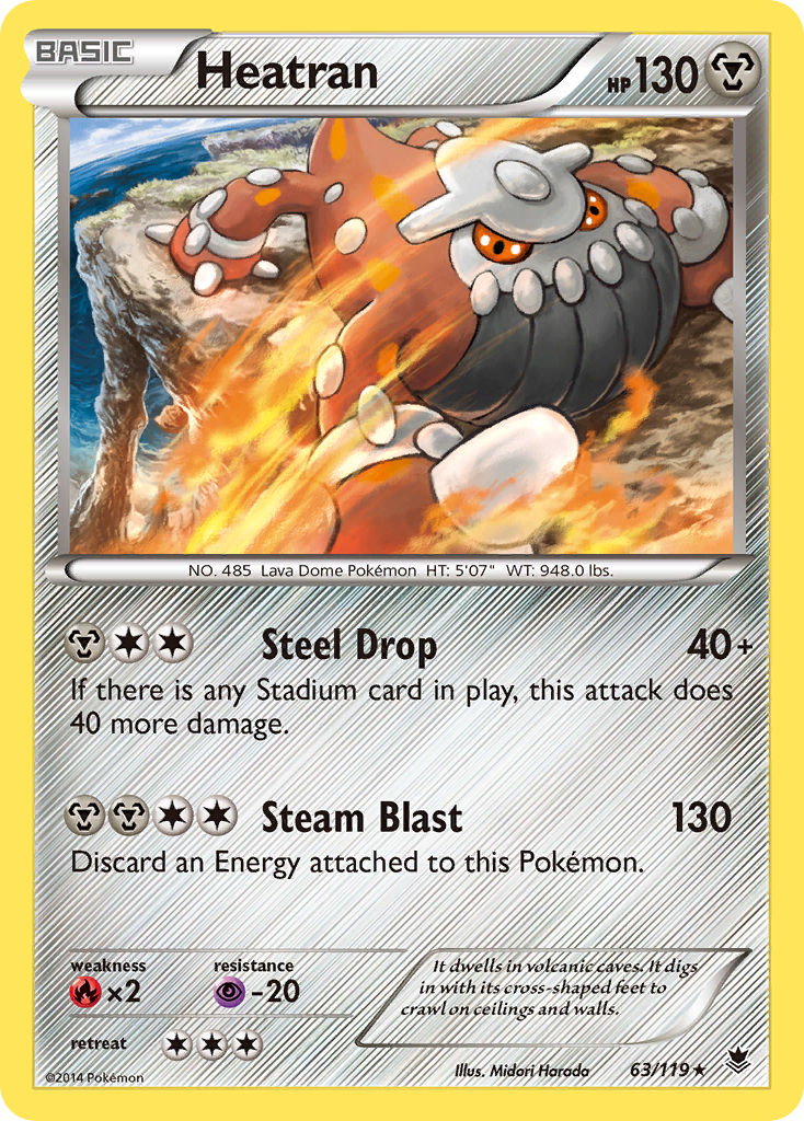 Heatran (63/119) [XY: Phantom Forces] - Card Brawlers | Quebec | Canada | Yu-Gi-Oh!