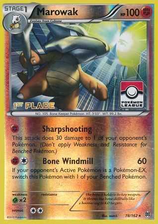 Marowak (78/162) (League Promo 1st Place) [XY: BREAKthrough] - Card Brawlers | Quebec | Canada | Yu-Gi-Oh!