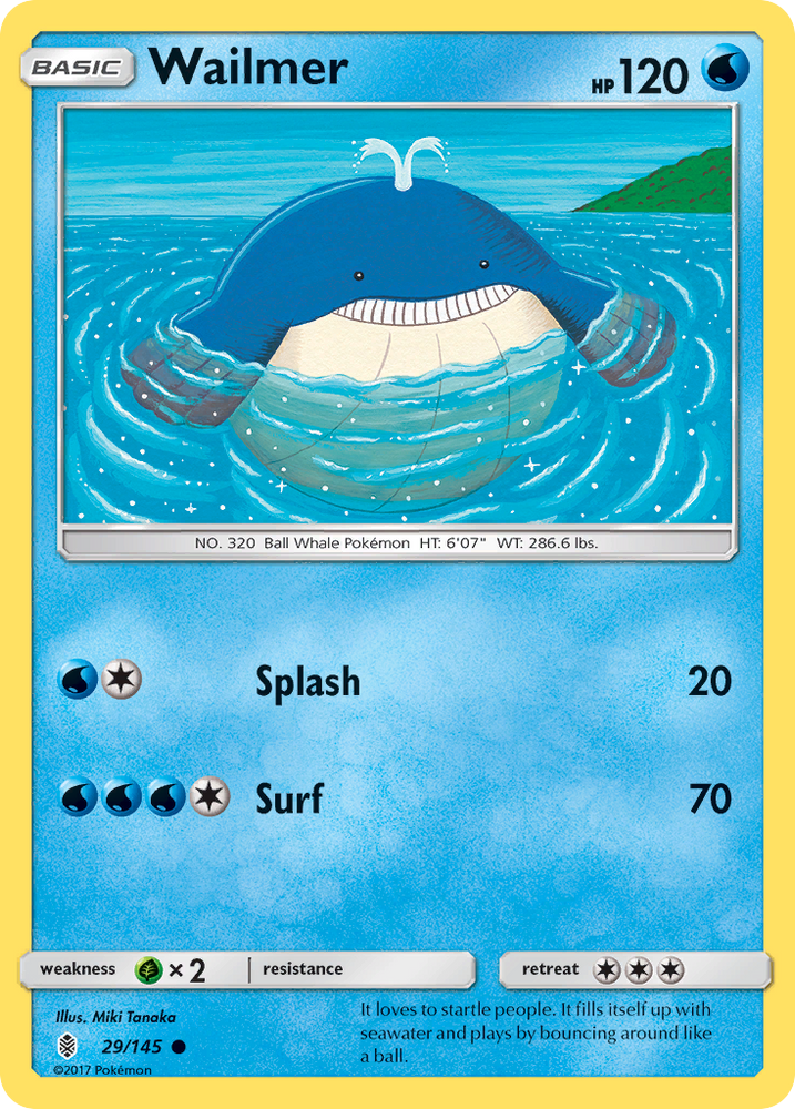 Wailmer (29/145) [Sun & Moon: Guardians Rising] - Card Brawlers | Quebec | Canada | Yu-Gi-Oh!