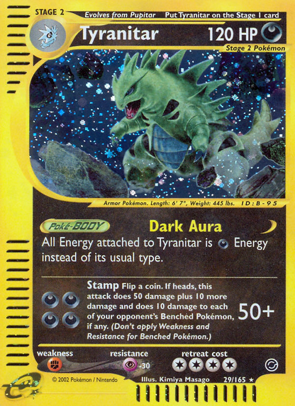 Tyranitar (29/165) [Expedition: Base Set] - Card Brawlers | Quebec | Canada | Yu-Gi-Oh!