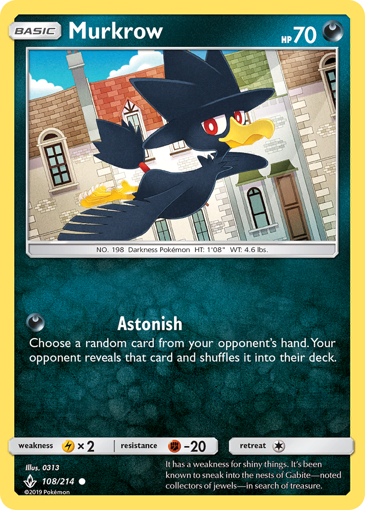 Murkrow (108/214) [Sun & Moon: Unbroken Bonds] - Card Brawlers | Quebec | Canada | Yu-Gi-Oh!
