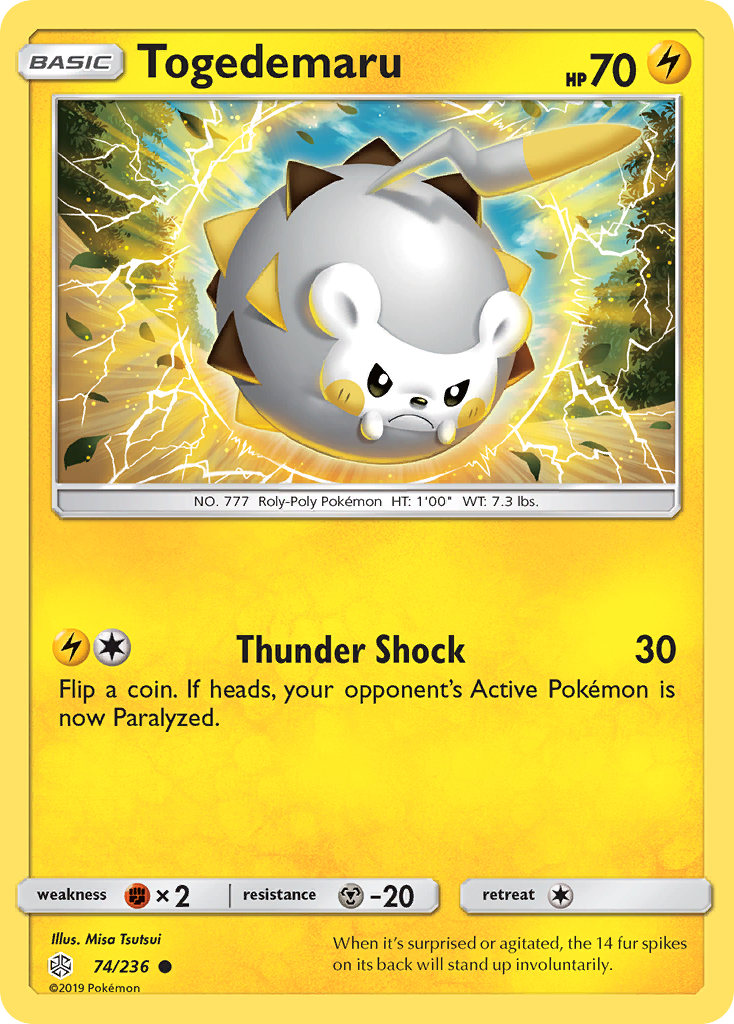 Togedemaru (74/236) [Sun & Moon: Cosmic Eclipse] - Card Brawlers | Quebec | Canada | Yu-Gi-Oh!