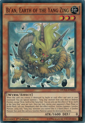 Bi'an, Earth of the Yang Zing [DUEA-EN029] Super Rare - Yu-Gi-Oh! - Card Brawlers | Quebec | Canada |