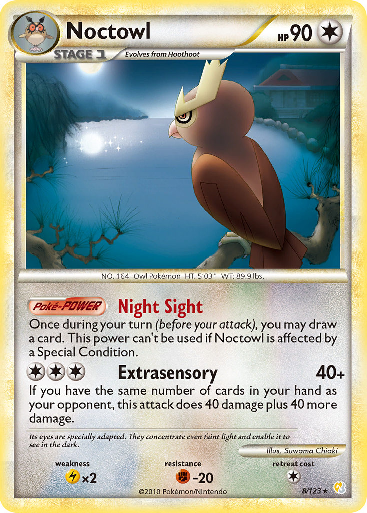 Noctowl (8/123) [HeartGold & SoulSilver: Base Set] - Card Brawlers | Quebec | Canada | Yu-Gi-Oh!