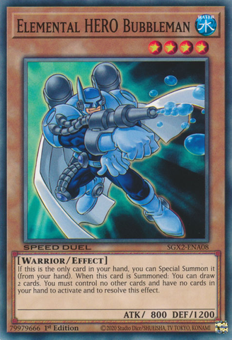 Elemental HERO Bubbleman [SGX2-ENA08] Common - Card Brawlers | Quebec | Canada | Yu-Gi-Oh!
