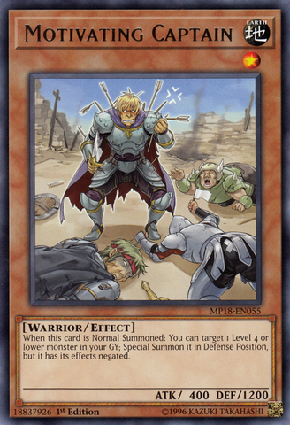 Motivating Captain [MP18-EN055] Rare - Yu-Gi-Oh! - Card Brawlers | Quebec | Canada |