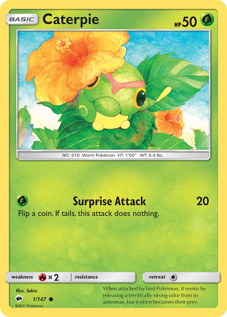 Caterpie (1/147) [Sun & Moon: Burning Shadows] - Card Brawlers | Quebec | Canada | Yu-Gi-Oh!