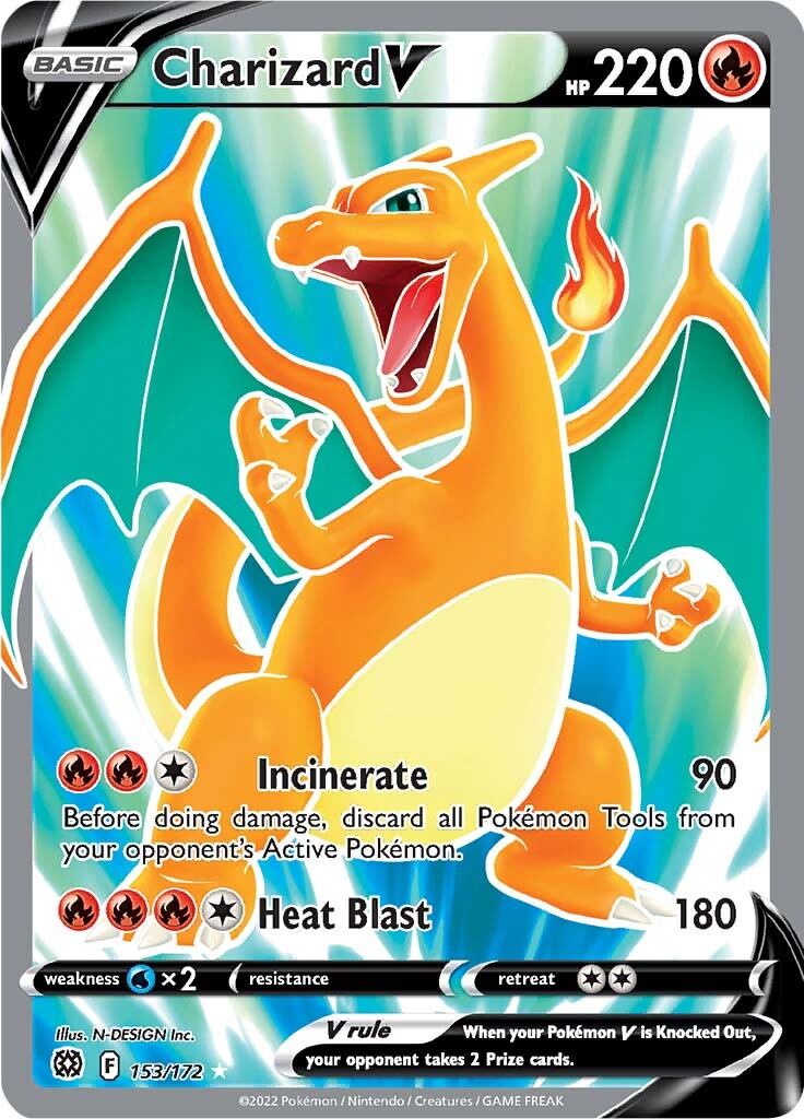 Charizard V (153/172) [Sword & Shield: Brilliant Stars] - Card Brawlers | Quebec | Canada | Yu-Gi-Oh!
